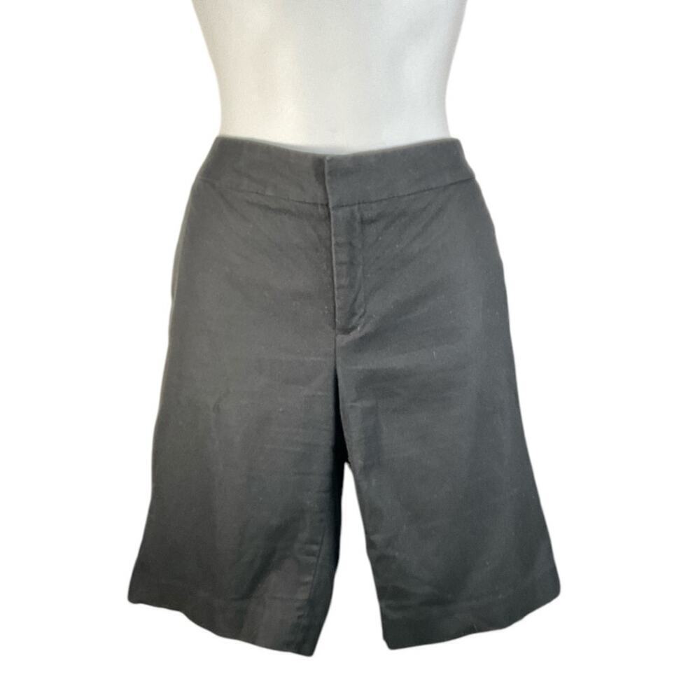 Banana Republic Hamton Fit Burmuda Shorts Size 6 Stretchy Black Work Wear